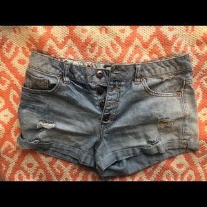 Soft denim shorts